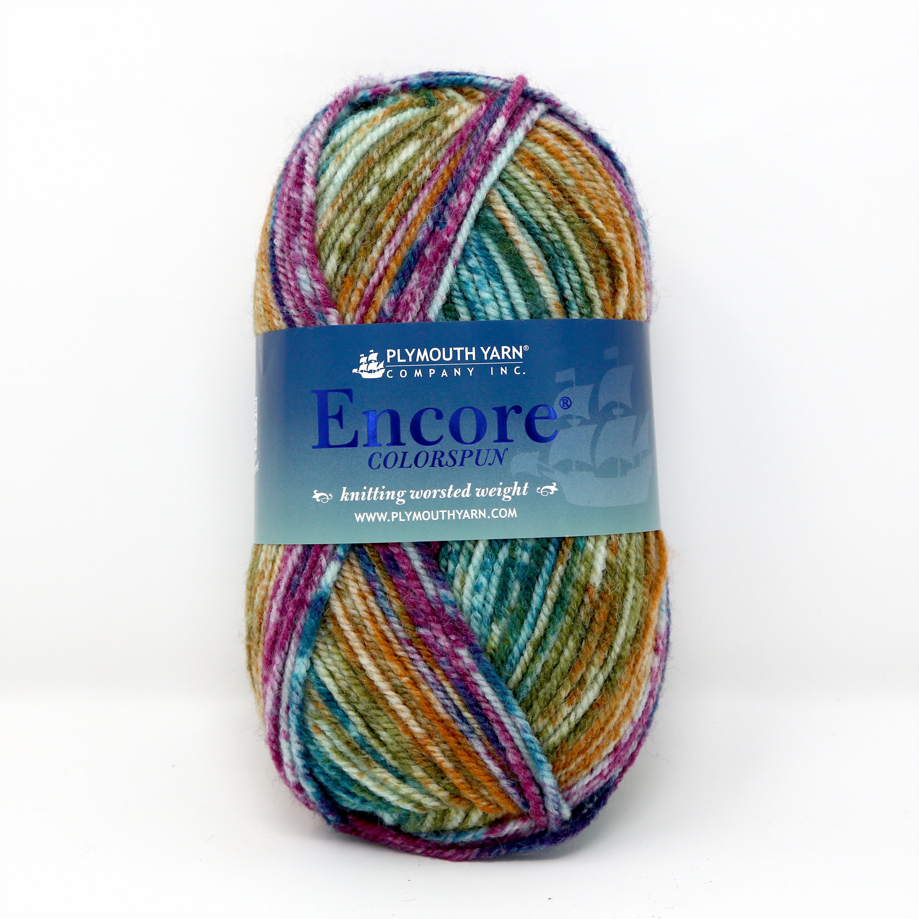 Plymouth Encore yarn, 75% online acrylic and 25% wool, size 4, 10 skeins